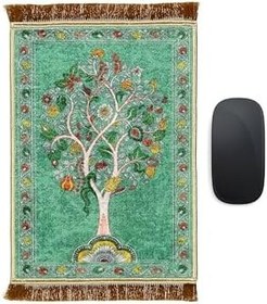 Resim Yeşil Dekoratif Küçük Halı Mousepad 