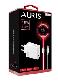 Resim Auris Ars-ch37 120w Type-c Saliseli Turbo Şarj Aleti Beyaz 