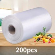 Resim 200 adet Büyük Şeffaf Tek Kullanımlık Gıda Saklama Çantaları - Dondurucu Güvenli, Süpermarketler ve Konvenience Storelar için Çok Amaçlı Plastik Ambalaj, Taze Meyve ve Sebzeler için Tekrar Kullanılabilir Plastik Çantalar, Meyve ve Sebzeler için Çantalar, Süpermarket Ambalajı, Şeffaf Ambalaj, Dayanıklı Ambalaj 