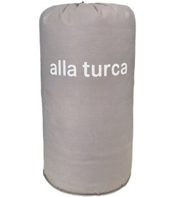 Resim Alla Turca Çift Taraflı Lux Silikon Yorgan - Çift Kişilik Özel Çantalı Mor-gri 