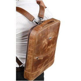 Resim Mft Leather Hakiki Deri Unisex Sırt Çantası - Napoli 4212 Tiguan Taba 