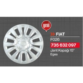 Resim Tisa-F026 Jant Kapagi 15 Jant Egea 542451376 