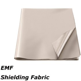 Resim EMF Shielding Fabric - 100.08 x 109.98 cm, RFID & WiFi Blocking Polyester Shielding Fabric DIY Projeleri için, EMI Gizlilik Koruma, Ev ve Ofis Güvenliği için İdeal, RFID Blokeleme Kumaşı | Nötr Renk Kumaşı | Pürüzsüz Dokulu Kumaş, EMF Koruma 