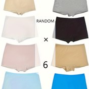 Resim 6-Pack Kadın Düşük Bel Kutu Şortları - Yumuşak Günlük İç Çamaşırı, Çok Renkli Assorti (Bej/Gri/Siyah/Beyaz/Açık Mavi/Mavi) - Günlük ve Özel Gün İç Çamaşırları - Kadınlar için Toplu Paket - Ucuz Günlük Gereksinimler, Rahat İç Çamaşırlar, Basit Tasarım, Nefes Alabilen Kumaş, Günlük Giyim, Minimalist Tarz, Dayanıklı Yapı, Çoklu Paket İç Çamaşırları, Ev Konforu 