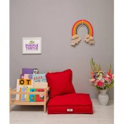 Resim Purple Turtle Fransız Tarzı Bisküvi Minder, El Işçiliği Dekoratif Puf 60X60X15 cm / Kırmızı 
