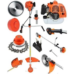 Resim Mager Benzinli Yan Tip 52 Cc Tırpan Capa Canavar Başlık Çim Çalı Çırpı Biçme Makinesi 