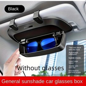 Resim Boatshop1 Siyah Araç Gözlük Kutusu Güneşlik Çok Fonksiyonlu Araç Güneş Gözlüğü Tutucu Modifiye Depolama Kutusu 