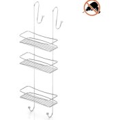 Resim Geseus 3 Katlı Asmalı Banyo Duşakabin Duş Rafı Krom BK066 