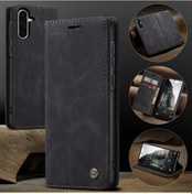 Resim Gaojunshop01 Galaxy Uyumlu A36 Koyu Kahve Premium Yapay Deri Cüzdan Manyetik Kartlıklı Flip Kılıf 