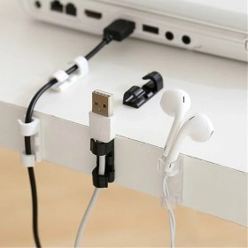 Resim Epazzar Kablo Tutucu Klips Ev ve Ofis Için 20'li Yapışkanlı Kablo Düzenleyici ve Toplayıcı Aparat Şeffaf 