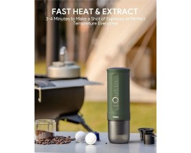 Resim Outin Espresso Kahve Makinesi Elektrikli Taşınabilir 3-4 Dakika Kendinden Isıtmalı, 20 Mini Bar 