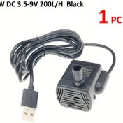 Resim Fontanlar için Sessiz USB Güçlü Su Pompası - Daldırılabilir, 3W DC, 200L/S Akış Hızı, Dayanıklı ABS Kabuk 