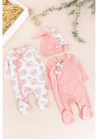 Resim Babymod Kız Bebek İkili Uzun Kollu Tulum Takım Pembe 