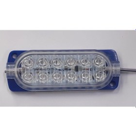 Resim 12 Volt 12 Ledli 2.4 W Düz Flashsız Modül Mavi (10 Adet) 