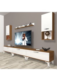 Resim Decoraktiv Eko 270da Mdf Silver Tv Ünitesi Tv Sehpası Ceviz - Beyaz 