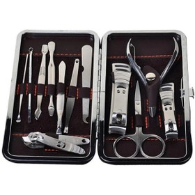 Resim BYDNZ SHOP Özel Çantasında Profesyonel Manikür Pedikür Seti (12 Parça) 