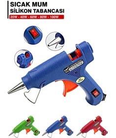 Resim Beyazıt 60 Watt Sıcak Silikon Çekme Eritme Şeffaf Mum Yapıştırıcı Mavi 