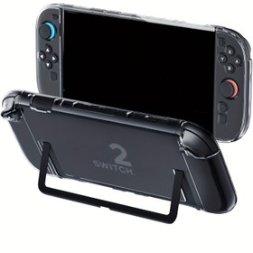 Resim Switch 2 TPU ve PC Malzeme Kılıfı - Yüksek Çözünürlüklü, Yüksek Şeffaflıkta, Bölünmüş Tam Paket Koruma, Anti-Drop, Anti-Çizik, Rahat Hissedilen, Hassas Açılma, Oyun Konsolu Kılıfı | Modern Oyun Tasarımı | Dayanıklı Oyun Kılıfı, Nintendo Switch Aksesuarları 