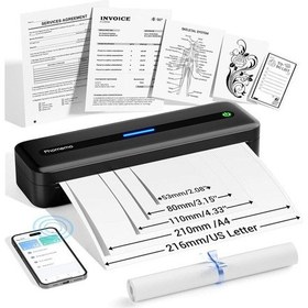 Resim M832 Termal A4 Taşınabilir Yazıcı, Siyah, 300 Dpi, Bluetooth Kablosuz, Mürekkepsiz-126005 