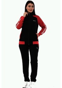 Resim Fantasy Kadın Siyah İki İplik Büyük Beden Eşofman Takım Edy18307b Siyah 