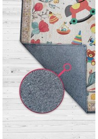 Resim Homshtag Renkli Halı Yumuşak Dokulu Çocuk Odası Halısı Çocuk Temalı Halı Çok Renkli 