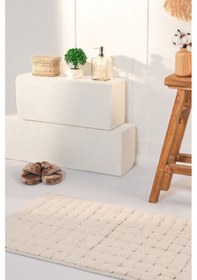 Resim Kaşmir Home Carre Paspas Beyaz 60x100 Cm Beyaz 