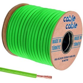 Resim 8GA Oto Anfi Tesisat Kablosu Silikon 50m Yeşil CableCable Cable Cable