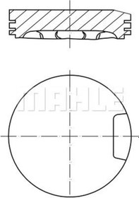 Resim MAHLE 0331300 Piston+Segman Komple-Std(Vw Golf 98-01 Passat 97-00 Audi A3 97-03 A4 98-01 Seat Leon 00-06)Adr-Agn 058107065M (WA249723) 