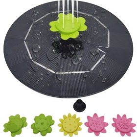 Resim Wezone Güneş Enerjili 9 Nozullu Yüzen Çeşme - Bahçe, Kuş Banyosu Ve Göletler İçin 