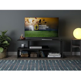 Resim Egecan Mobilya Siyah Tv Ünitesi Tv Sehpası 