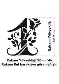 Resim Stencil Rakam Boyama Şablonu X050-sayı Rakam Yüksekliği 20 Cm 