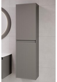 Resim Denko Belgrad 40 Cm Çimento Gri Banyo Çamaşır Boy Dolabı Antrasit 