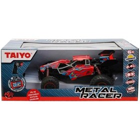 Resim 1:18 Metal Racer Usb Şarjlı Uzaktan Kumandalı Araba S00041522 Kırmızı Alev Desenli Çok Renkli 