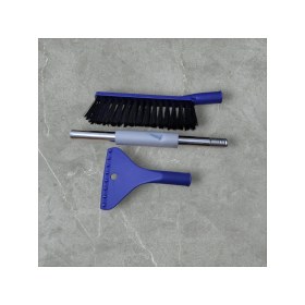 Resim Loacandleco Teleskopik Buz Kazıyıcı ve Kar Temizleme Fırçası – Uzatılabilir Saplı Araç Cam Temizleme Aparatı 