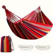 Resim Taşıma Kuyruğu ile Taşınabilir Hammock, Dayanıklı Dış Mekân Bahçe Kampı Asılı Yatak, 204.12 KG Ağırlık Kapasitesi, Seyahat Çantası Dahil, Dokuma Tekstil, Teras Arka Bahçe Kampı için İdeal 