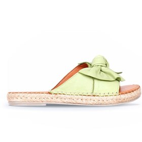 Resim Bueno Shoes Yeşil Deri Kadın Espadril Terlik 01wl4605 