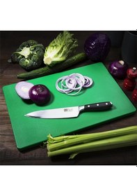 Resim Türkay 40x25x2 Cm Polietilen Kesme Tahtası Kesim Levhası Yeşil 4719 