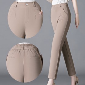 Resim Kadınlar için Yüksek Bel Düz Bacaklı Pantolon - Esnek, Bol Kesim, Fermuar Kapatma, Asimetrik Uç, Düz Siyah, Günlük ve Resmi Giyim için Uygun, Sonbahar/Kış için Mükemmel, Rahat Giyim Pantolonu | Asimetrik Uçlu Pantolon | Esnek Kumaş, Zarif/Kıyafet Pantolonu Kadınlar için, Rahat Pantolon Kadınlar için, Düzenli Pantolon Kadınlar için 