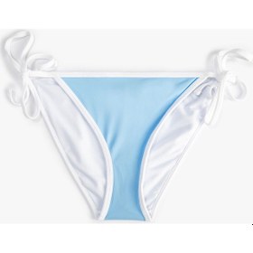 Resim Koton Bikini Altı Normal Bel Yanları Bağlamalı Biye Detaylı Açık Mavi 3sak00019bm 3SAK00019BM610 Açık Mavi 