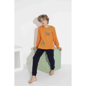 Resim Rapapa AYKIDS Erkek Çocuk Baskılı Uzun Kollu Pijama Takımı Mevsimlik 74111-Y 