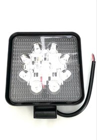 Resim First Oto 9 Led Kare Projektör Off Road Çalışma Sis Lambası 27w 12-30 Uyumlu 