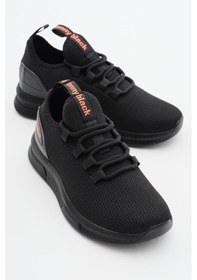 Resim Nefes Alabilen Kumaş Poli Taban Bağcıklı Unisex Siyah Spor Ayakkabı V2qnt-0 Siyah 