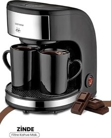 Resim GoldMaster Zinde Yıkanabilir Ve Temizlenebilir Filtreli Çift Kupalı Filtre Kahve Makinesi Gm7331 