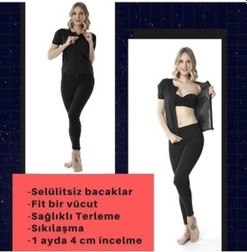 Resim Termal Sauna Fermuarlı Kısa Kollu Sweat Sweet Sauna Pro Takım Çok Renkli 