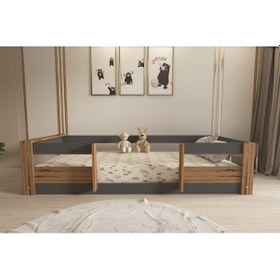 Resim Herseycik Ninnimo Montessori 90X190 Yatak Uyumlu Karyola M7-43 Antrasit 
