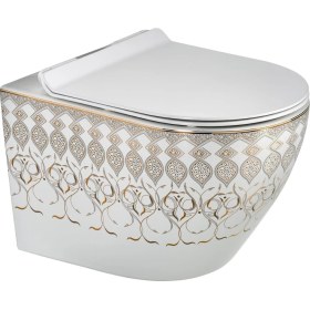 Resim Lena ET-Y7032BY Asma Klozet Beyaz & Altın 