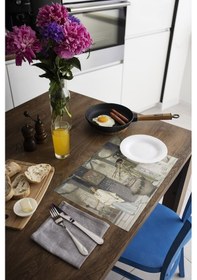 Resim Dekoratif Baskılı Keçe Amerikan Servisi, Supla 2'Li Servis Takım -349 Çok Renkli 