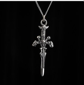 Resim Şövalye Büyük Kılıcı Erkek Kolye Takı Aksesuar K24 T5 