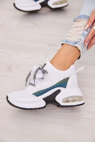 Resim Ayakkabı Delisiyim Gizli Dolgu Topuklu Kadın Beyaz Spor Ayakkabı Sneaker – Air Tabanlı, Fosris 