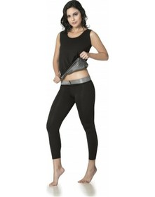 Resim Sauna Etkili Kadın Termal Takım Tayt Atlet Lüks Çok Renkli 